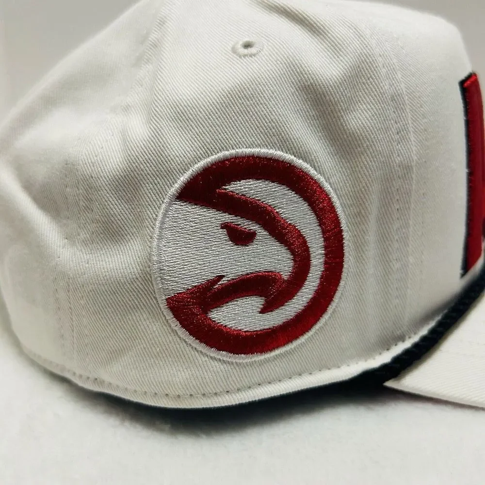 '47 Brand Atlanta Hawks Hitch‎ Rope Patch Snapback Hat Cap Adjustable White NBA